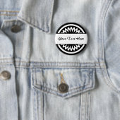 Ronde Bloem - Zwart Button 5,7 Cm (In situ)