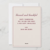 Ronde bloemen herfst bladeren gelukkig Thanksgivin Feestdagenkaart (Achterkant)