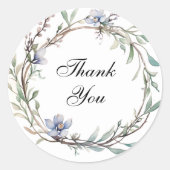 Ronde bloemenbruiloft zegels (Voorkant)