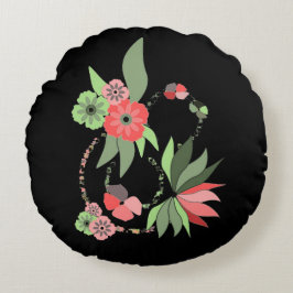 Ronde bloemenkussen rond kussen