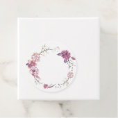 Ronde bloemige gunsttag bedankjes labels (In situ)