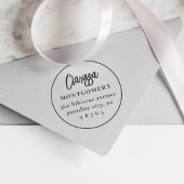 Ronde Boho moderne aangepaste naam & retour adres Zelfinktende Stempel