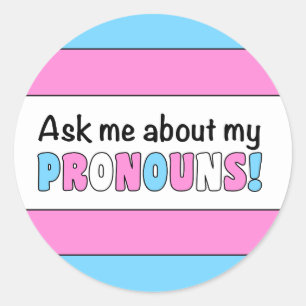 Ronde bonesticker (Trans Pride) Sticker
