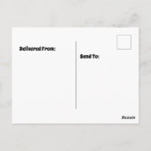 Ronde boomhut briefkaart (Achterkant)