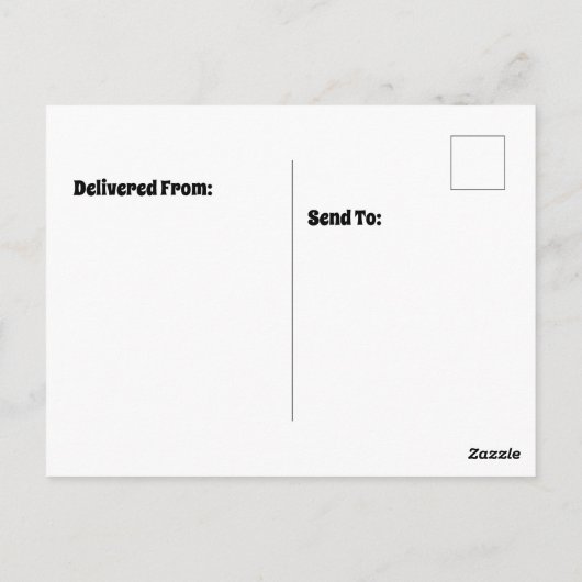 Ronde boomhut briefkaart (Achterkant)