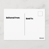 Ronde boomhut briefkaart (Achterkant)