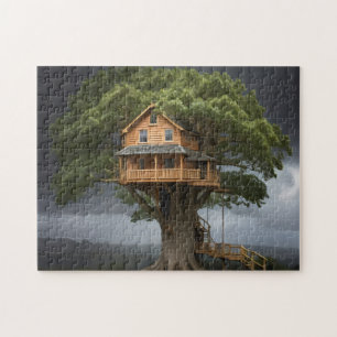Ronde boomhut legpuzzel