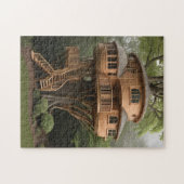 Ronde boomhut legpuzzel (Horizontaal)