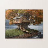 Ronde boomhut poster legpuzzel (Horizontaal)