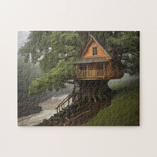 Ronde boomhut poster legpuzzel (Horizontaal)