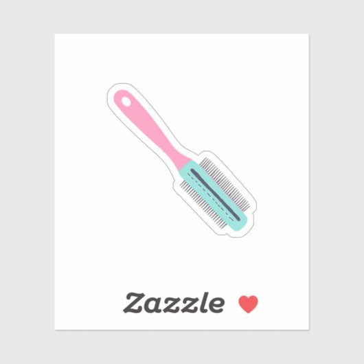 ronde borstel sticker (Vel)