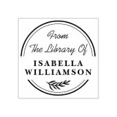 Ronde botanische uit de bibliotheek van ex-libris rubberstempel (Afrduk)