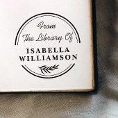 Ronde botanische uit de bibliotheek van ex-libris rubberstempel