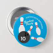 Ronde bowlingbal Verjaardagsfeestje pinback knoppe Ronde Button 7,6 Cm (Voorkant /achterkant)