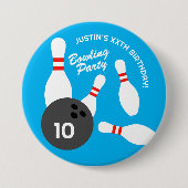 Ronde bowlingbal Verjaardagsfeestje pinback knoppe Ronde Button 7,6 Cm (Voorkant)