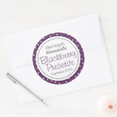 Ronde bramen conserveren of jam potje voedsellabel sticker (Envelop)