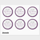 Ronde bramen conserveren of jam potje voedsellabel sticker (Vel)