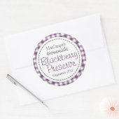 Ronde bramen conserveren of jam potje voedsellabel sticker (Envelop)