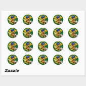 Ronde Braziliaanse Caramelo Sticker  (Vel)