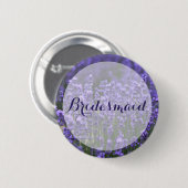 Ronde Bridesmaid Paars Lavender Weddenschappen Button 5,7 Cm (Voorkant /achterkant)