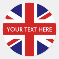 Ronde Britse Union Jack stickers | Afdichtingen va