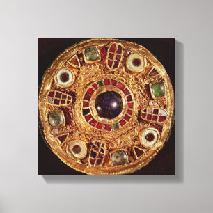 Ronde broche canvas afdruk
