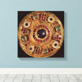 Ronde broche canvas afdruk (Insitu (Houten vloer))