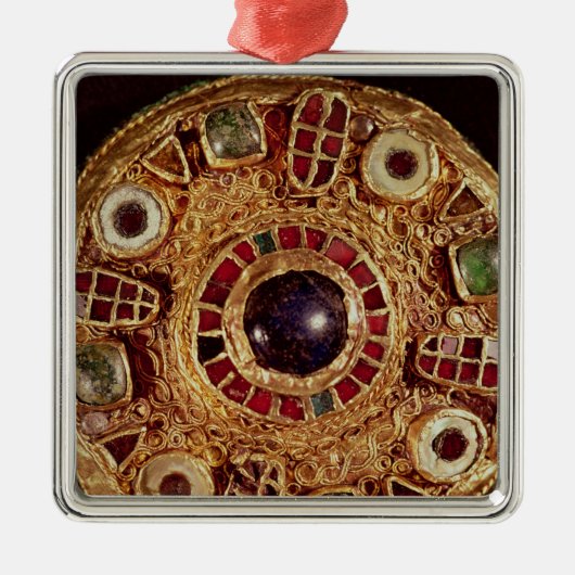 Ronde broche metalen ornament (Voorkant)
