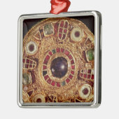 Ronde broche metalen ornament (Links)