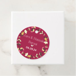 Ronde bruiloft Favor Labels