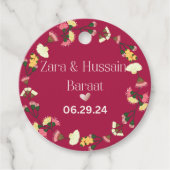 Ronde bruiloft Favor Labels (Voorkant)