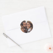 Ronde bruiloft paar Sticker (Envelop)