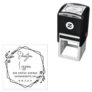Ronde bruiloft  zelfinktende stempel