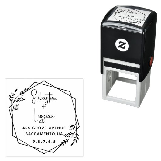 Ronde bruiloft zelfinktende stempel (In situ)