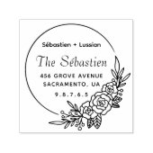 Ronde bruiloft zelfinktende stempel (Design)