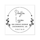 Ronde bruiloft zelfinktende stempel (Design)