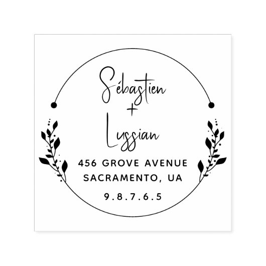 Ronde bruiloft  zelfinktende stempel (Design)