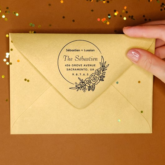 Ronde bruiloft zelfinktende stempel