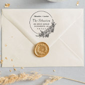 Ronde bruiloft zelfinktende stempel