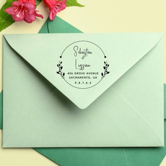 Ronde bruiloft  zelfinktende stempel