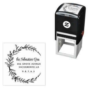 Ronde bruiloft  zelfinktende stempel