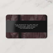 Ronde bruin hout zwart, modern, minimalistisch visitekaartje (Achterkant)