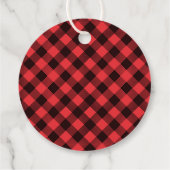 Ronde buffelplaat Beer Lumberjack Birthday Bedankjes Labels (Achterkant)