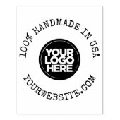 Ronde Business Logo Handgemaakt in de VS Rubberstempel (Afrduk)