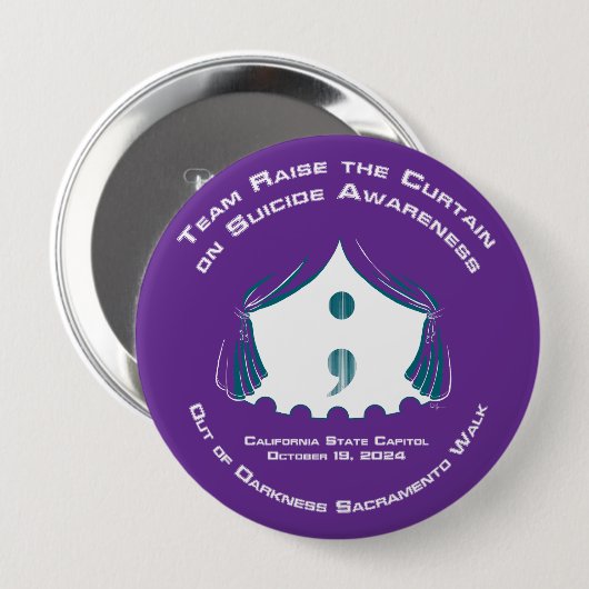 Ronde Button, grote, 4 inch Button 4,0 Cm (Voorkant /achterkant)