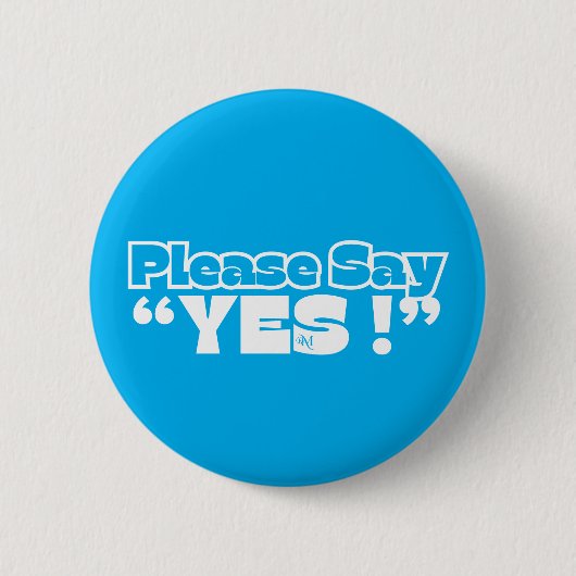 Ronde Button: Ja (blauw) Button 5,7 Cm (Voorkant)