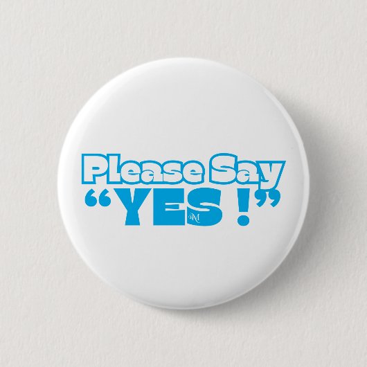 Ronde Button: Ja (wit-blauw) Button 5,7 Cm (Voorkant)