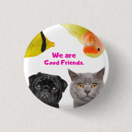 Ronde Button, klein, 1¼ inch Ronde Button 3,2 Cm