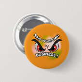 Ronde Button: Let op je eigen (oranje) Button 5,7 Cm (Voorkant /achterkant)