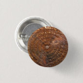 Ronde Button met houten patroon. Kruispuntstructuu (Voorkant /achterkant)